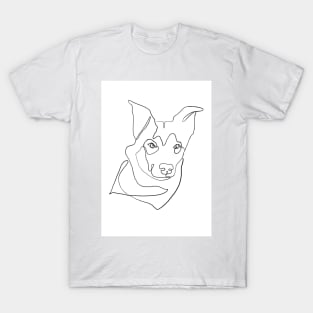 Dog one line minimalist art T-Shirt